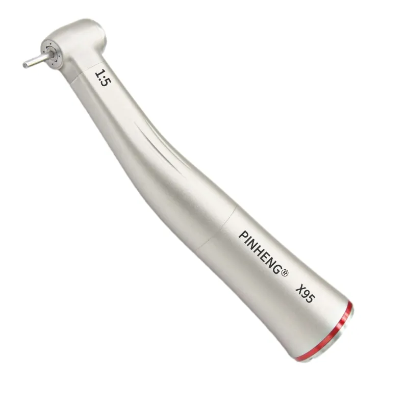 Стоматологический микромоторный наконечник X95 макс низкая скорость увеличение 1:5 красное кольцо контраугольные волоконно-оптические инструменты с турбинным источником питания