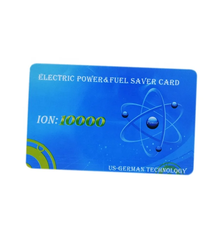 Custom multiple negative ion contents bio quantum electric power energy saver card