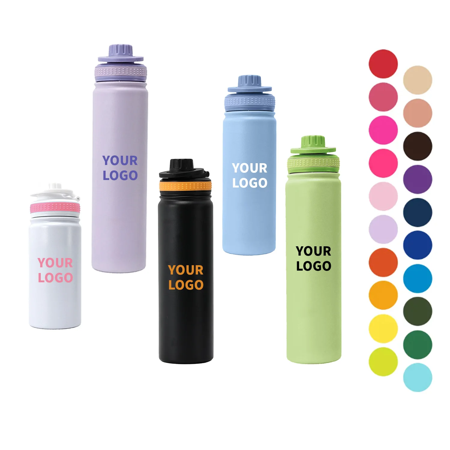 Hot 32oz Vacuum Flask With Spout Lid Thermal Hot & Cold Blue Water Bottle Wide Mouth BPA Free Sport Travel Water Bottle