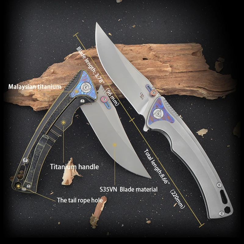 
EMPEROR Best Outdoor Camping Hunting Bushcraft EDC Folding Pocket Knife Tactical Paracord Survival Military Foldable Knife 