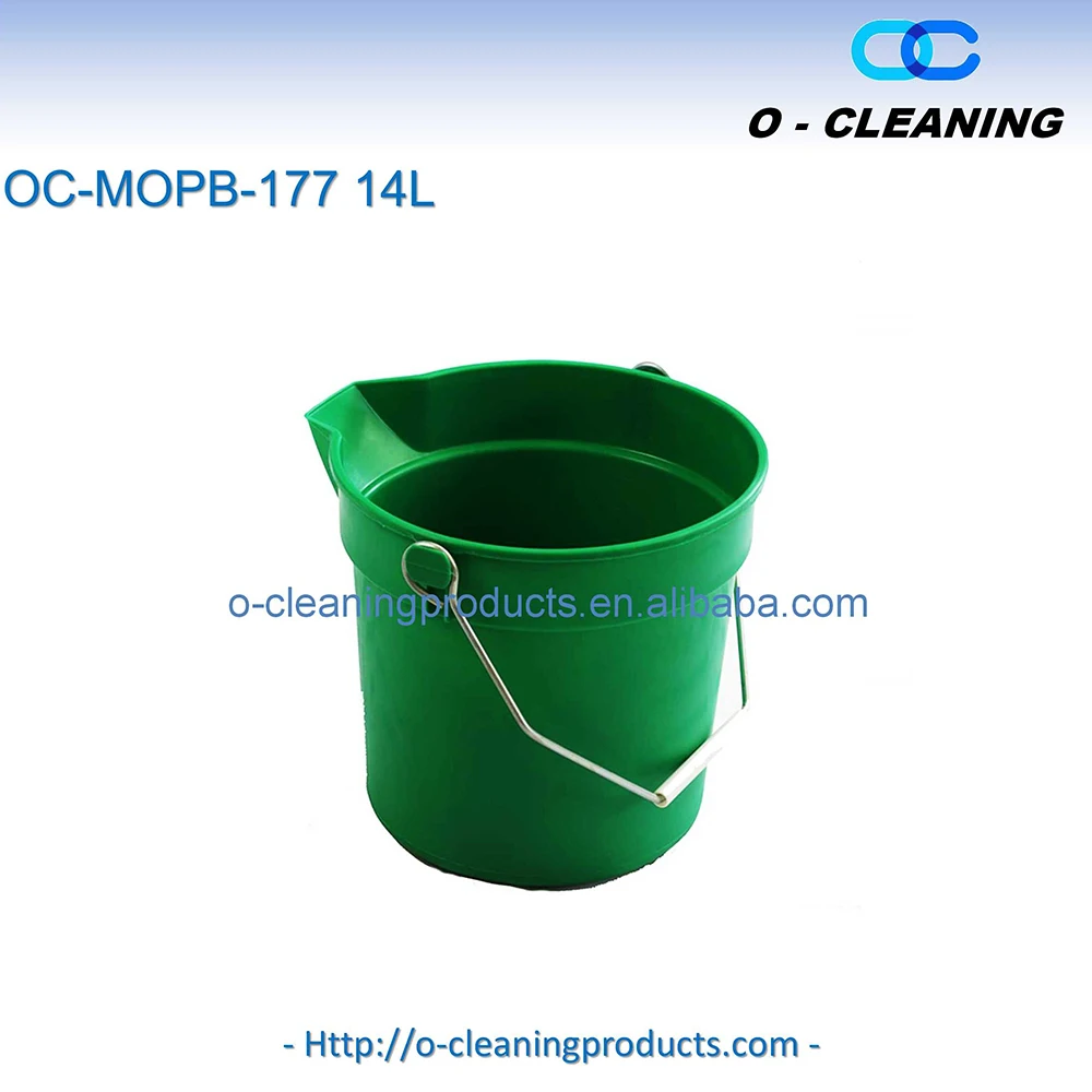 O-Cleaning Household 14L Thick Plastic Round Cleaning Pail Sanitizing Bucket With Scale For Mopping,Fishing,Car Washing,Watering