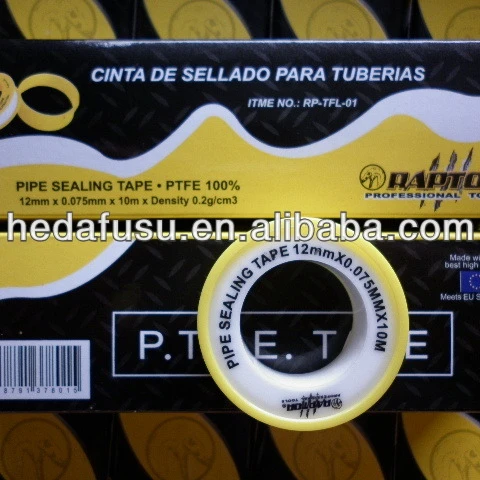 thread seal tape 100%PTFE 12mm high quality high temperature high pressure for water pipe