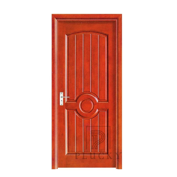 Customized Stained Finish Natural Solid Wood Interior Door with Frame From China