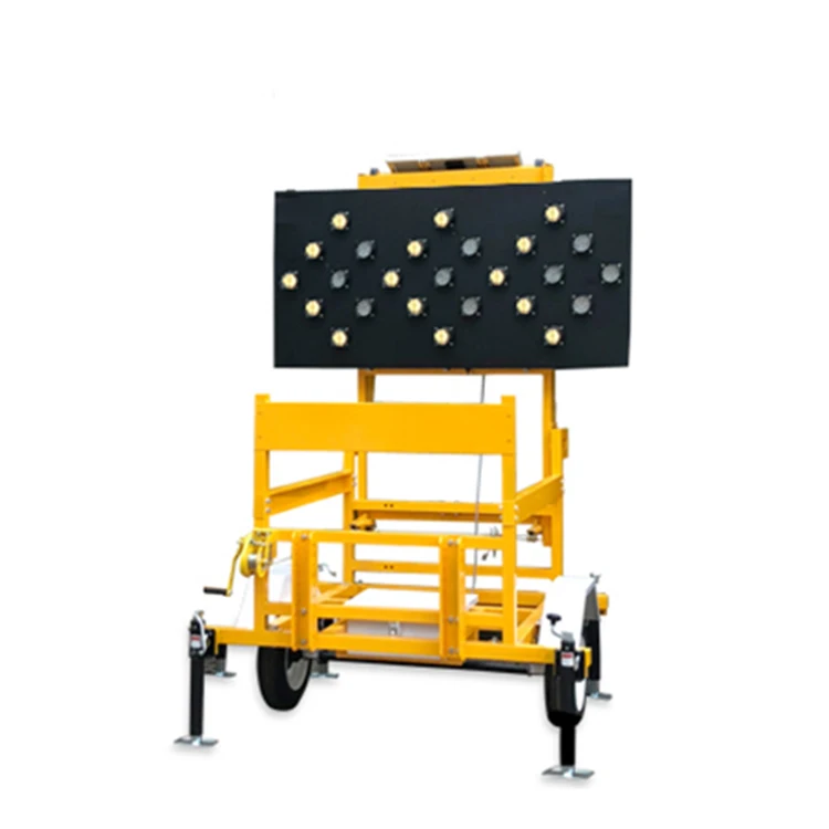 solar Amber Remote Control Traffic Sign Led Arrow Boards trailer