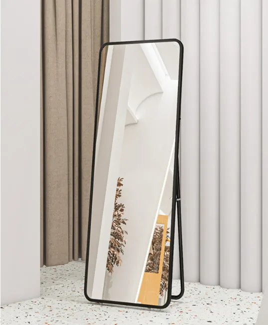 Hot Sale Factory Hanging Mirror Large Rectangle Oversized  Dressing Full Length Floor Stand Arch Wall Mirror On Floor