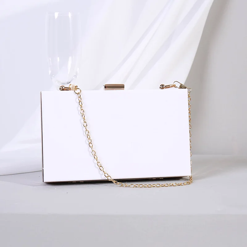 Wholesale Trendy Party Acrylic Transparent Bag Acrylic Colorful Evening Bag Clear Box Clutch