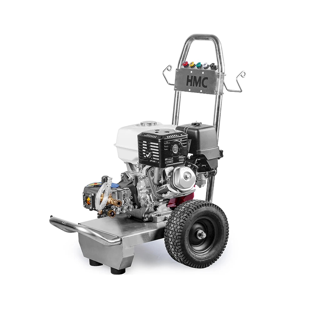 HMC Gasoline Stainless Steel 300bar High Pressure Washer Water With Engine GX390 Italian Pump Jet Washing Machine