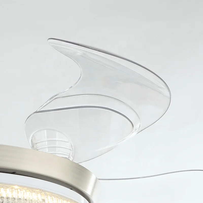 735A Luxury crystal ceiling fans Remote Control 42inch invisible crystal ceiling fan