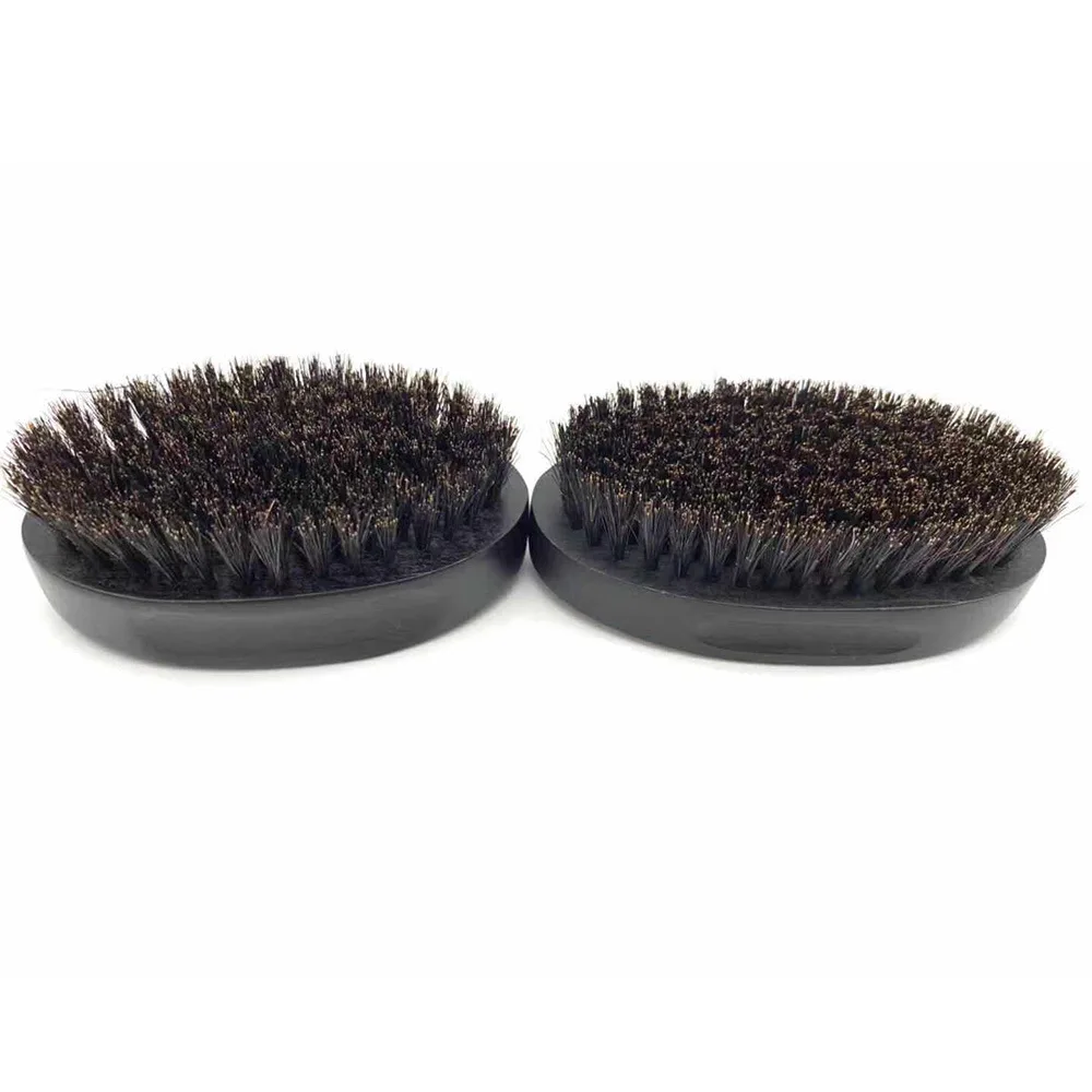 
natural custom round wood boar beard brushes for hair professional comb with logo 