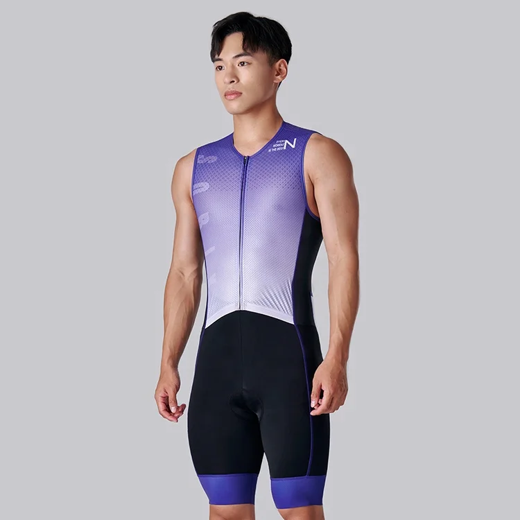 OEM ODM triathlon suits custom design sleeveless trisuit men triathlon cycling clothing manufacturer with private label and logo