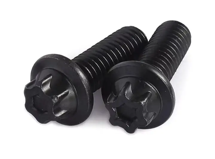 low price high quality black finished zinc/nickel plated Carbon Steel ss304 316 Hexalobular Head Bolt With Flange DIN34800/34801