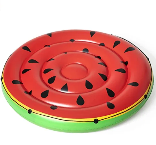 whole sale large Inflatable watermelon island inflatable pool float inflatable pool row  water play equipment for kids and adult