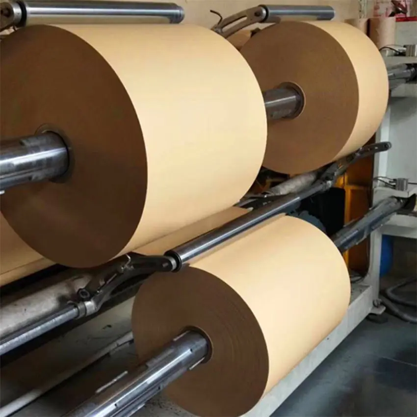 kraft paper price per ton single pe coated kraft paper roll Manufacturers Wholesale Price Per Ton Kraft Paper Jumbo Roll