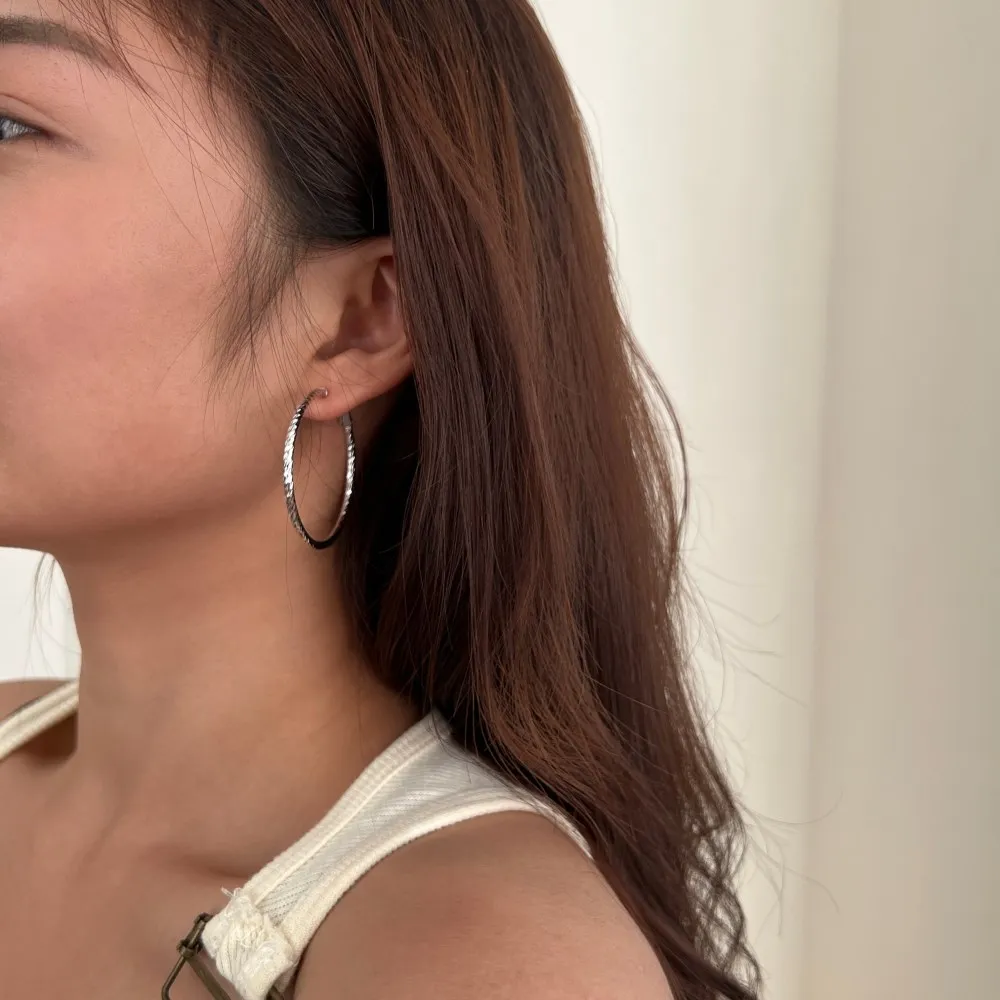 Dylam Fashion Fine Women Jewelry Supplier Manufacturer Factory S925 Silver Big Size Women Thin Clip On Hoop Earrings