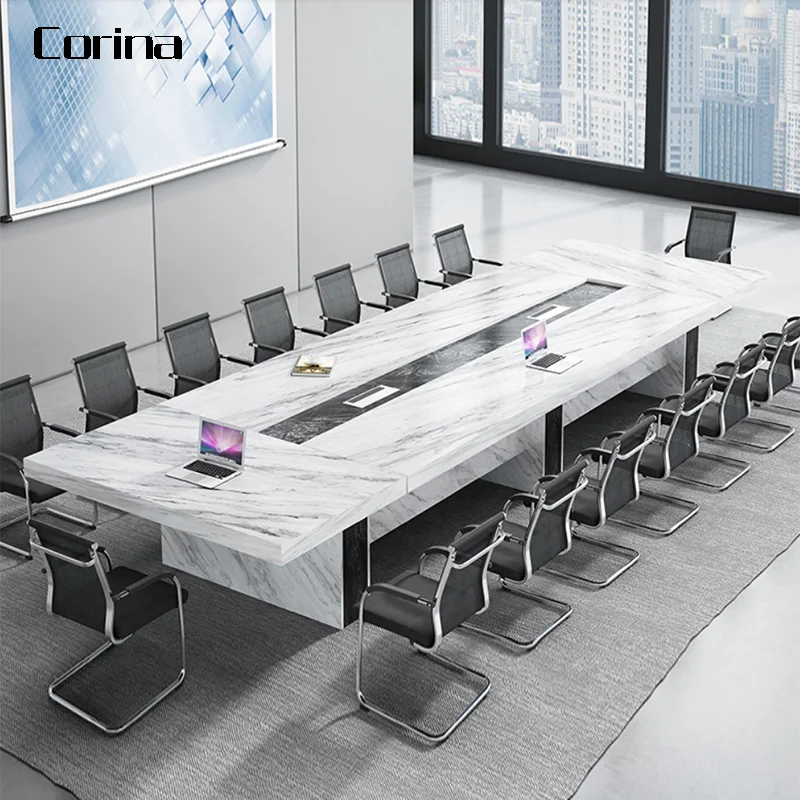 Eco-friendly corians stone conference tables movable meeting table for office