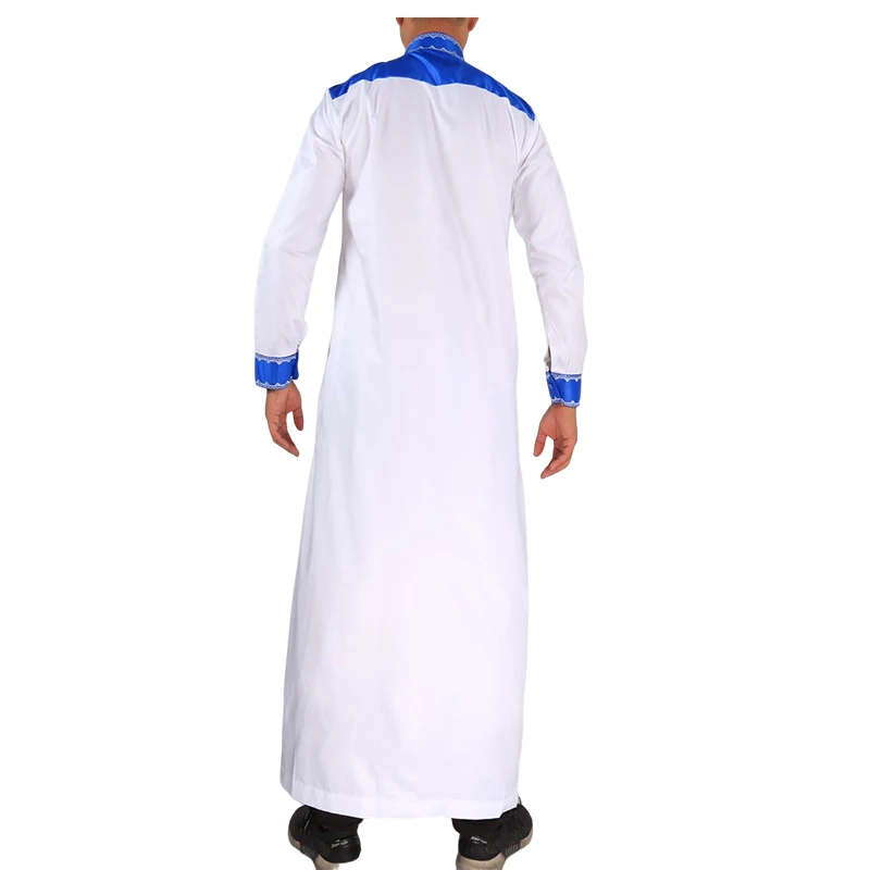 Arabic Men Robe Khal Brand Long Sleeve Polyester Material mix colors Thobe With Pants For Muslim