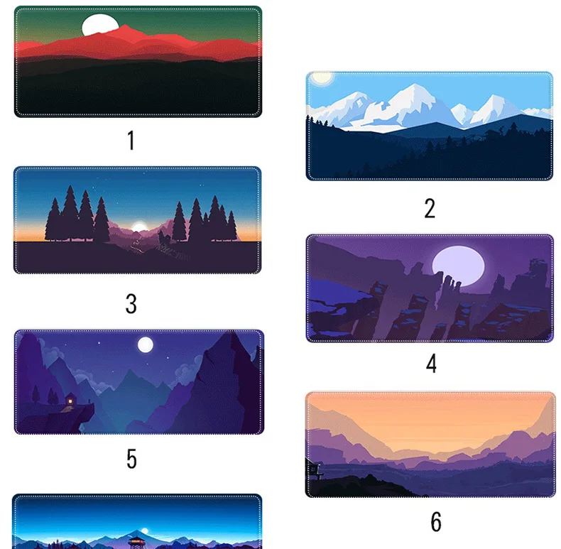Amazon New Simple Landscape 80x30cm Gaming Mouse Pad Lock Edge Game Computer Desk Pad MousePad Deskpad Home Decor Desk Mats