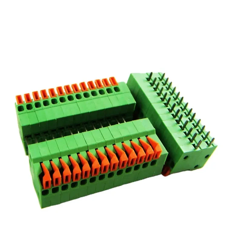 Terminal Block Light Wire Connector Through Hole 5 Position Headers Pluggable Terminal Blocks 1881325 Din Rail Terminal Block
