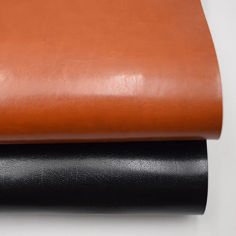 Smooth oily Color Changing pin grain PU Imitation Leather  for men handbag purse