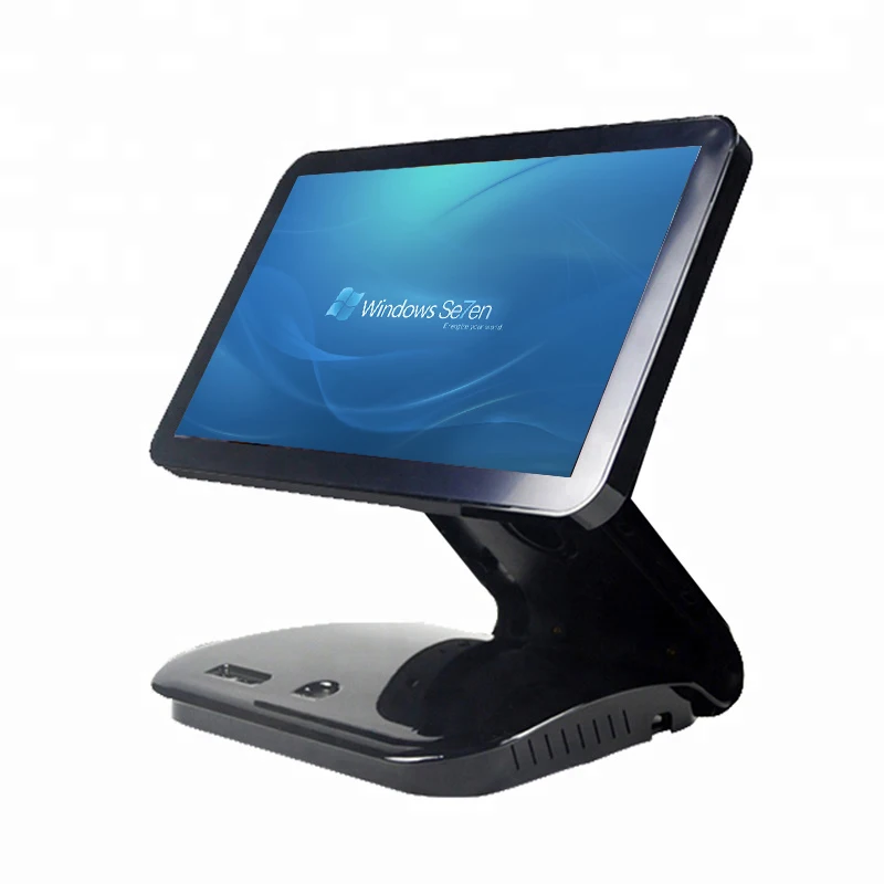 Compostech Wide Screen POS Capacitive 15.6 inch capacitive Touch Monitor EPOS For Restaurant With VFD POS Terminal