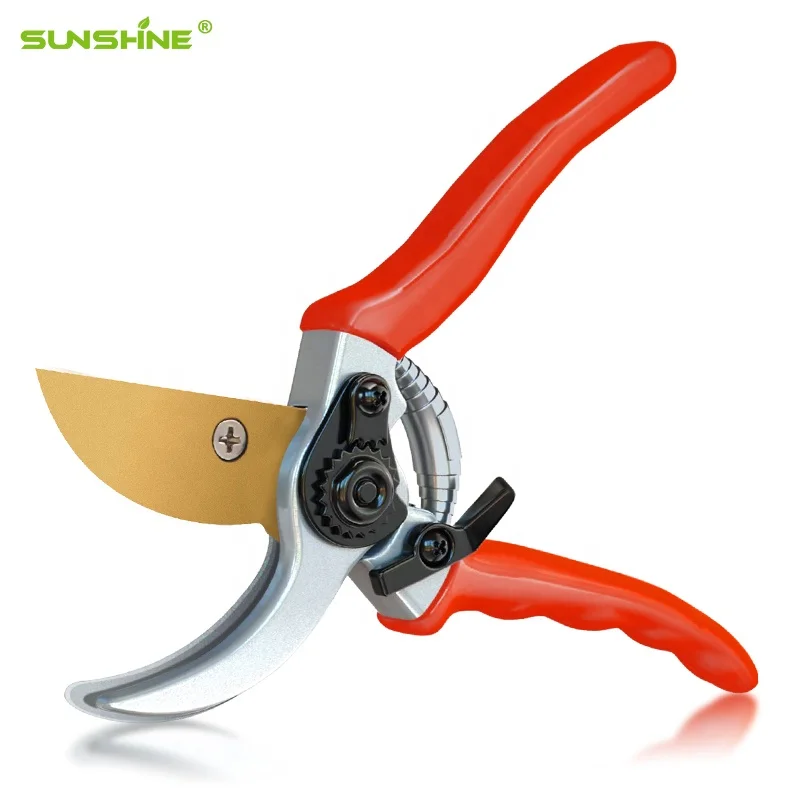 SUNSHINE Hot sale Trimming Fruit shears 8' Pruning Scissors Gardening hand Pruners Shears for Cutting Flowers Plants Bonsai