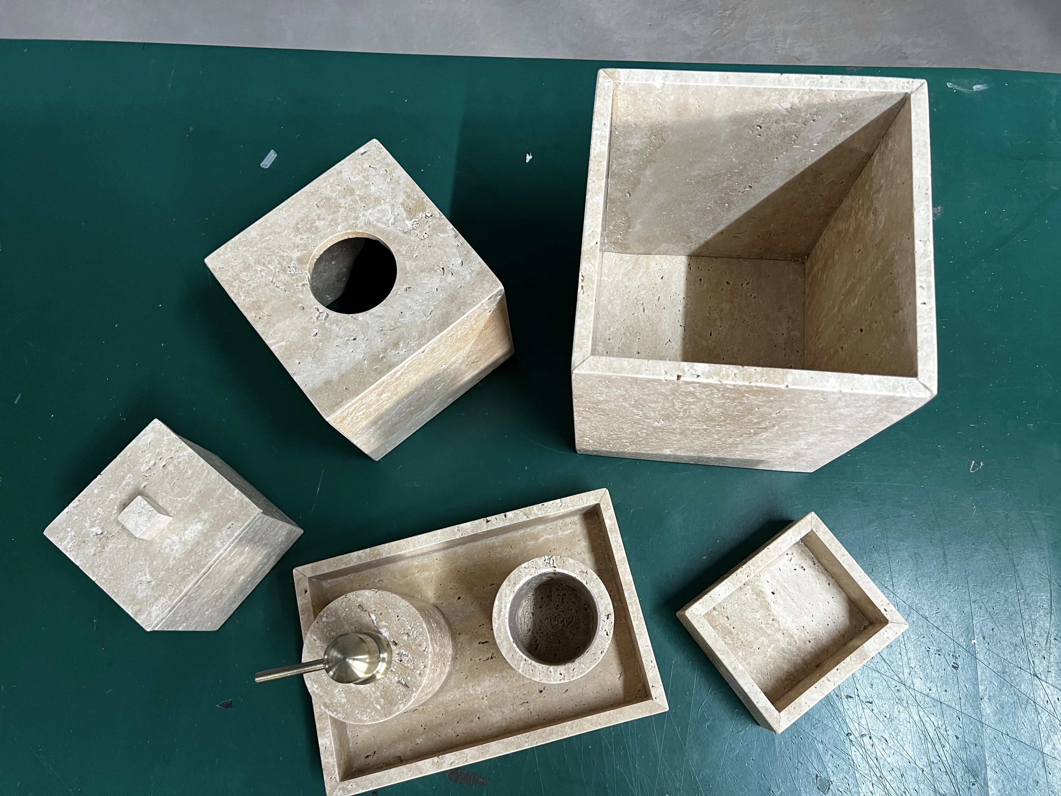 Bathroom Luxury Accessories Set Marble Stone Bathroom Accessories