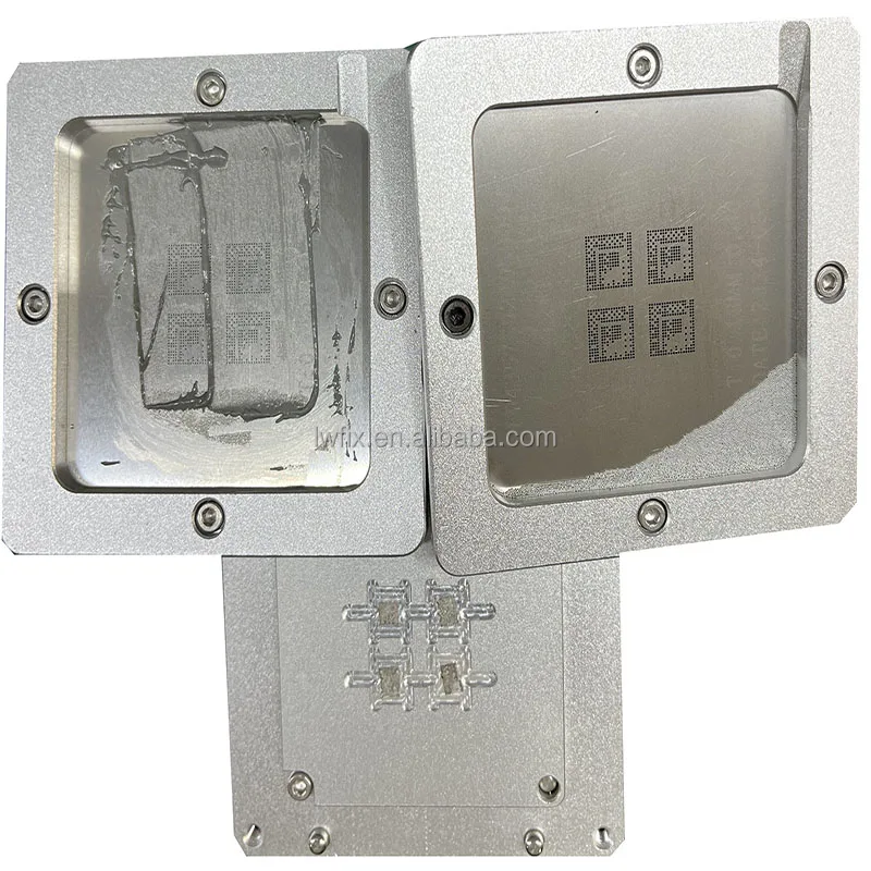 82*82mm BGA Reballing Station Stencil Kits for CPU IC Chip Tin Pin Solder Plant Net Square New Condition Electronics Machinery