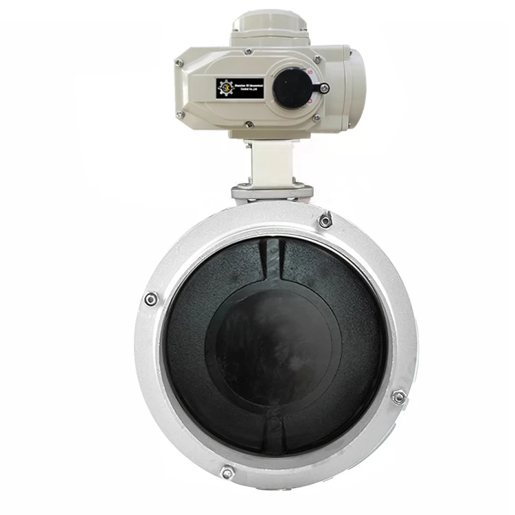 10inch electric 24VDC Single Double Flange ss304 Polyurethane Aluminum Alloy cast iron Silo dust Powder vfs Butterfly Valve