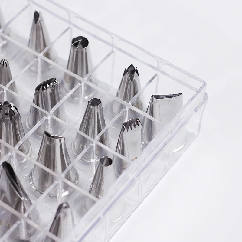 new design 48pcs per set decorate piping tip sets stainless steel cake pastry nozzles