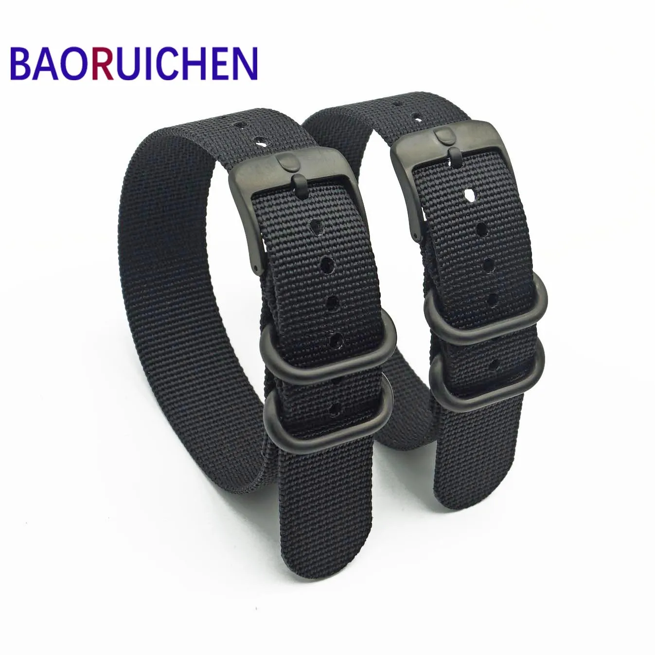Сверхпрочные нейлоновые ремешки 18 мм 20 мм 22 мм 24 мм нейлоновый ремешок для часов NATO ремешок Zulu ремешок для часов с кольцевой пряжкой 280 мм ремешок для часов Nato