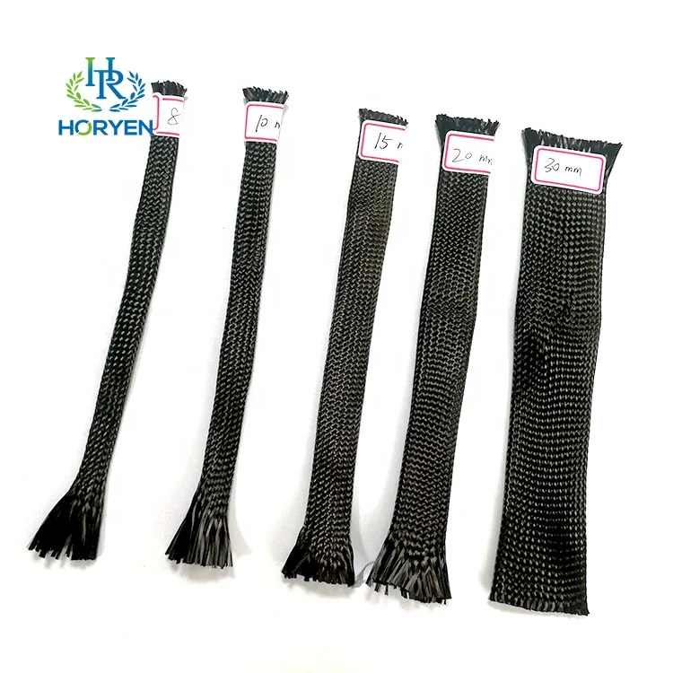 Heat resistant carbon fiber sleeve custom carbon fibre braided sleeve