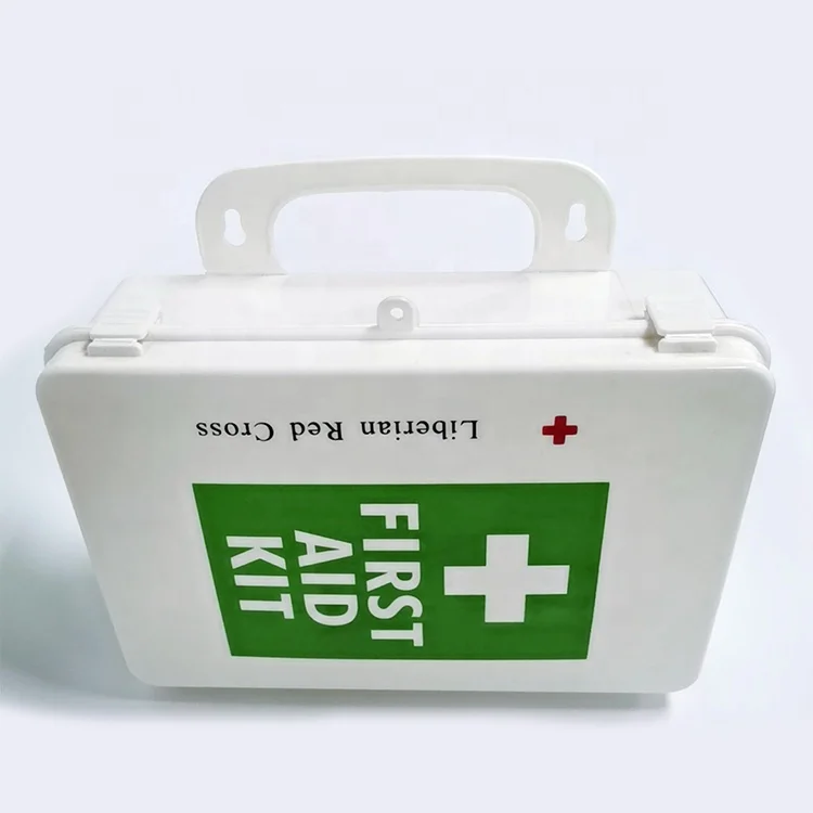 Wholesale empty waterproof first aid kit tool box plastic lockable medication storage box Small Family First Aid Box