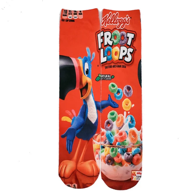 3D printing of potato chips  tube socks fashion heat transfer socks