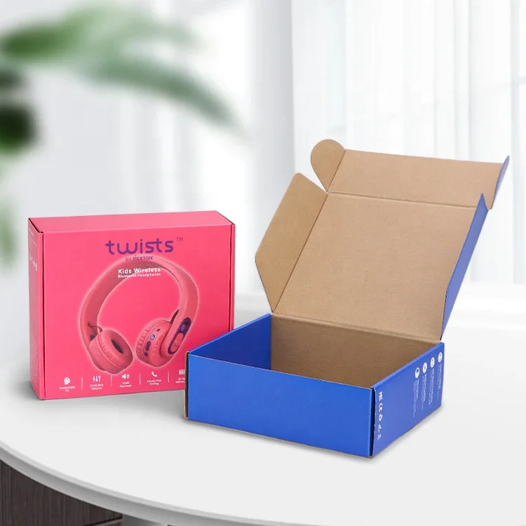 Custom Size Logo Printing Hard Shipping Boxes electronic headphones Shipping Mailer box corrugated cardboard boxes