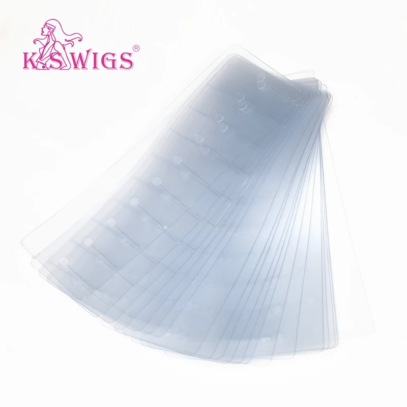 
K.S WIGS Long Film 50Pcs Multi Holes Spacer Template Heat Shield Protector for Human Hair 
