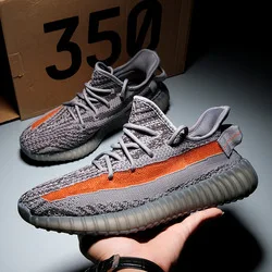  Men Fashion Sneakers Casual 2021 Yeezy 350 Sports Running Air-Cushion Original Quality 1:1 OG Box Zebra Putian KANYE