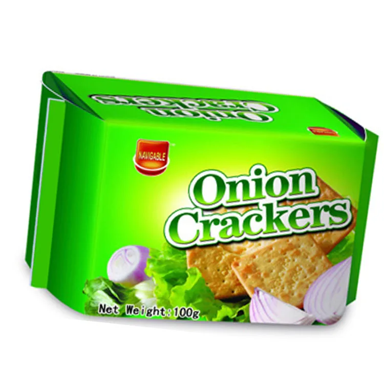 
Здоровое молоко, завтрак, 100 г, содовый крем, крекеры с ароматом лука, закуски для профессионального производителя 