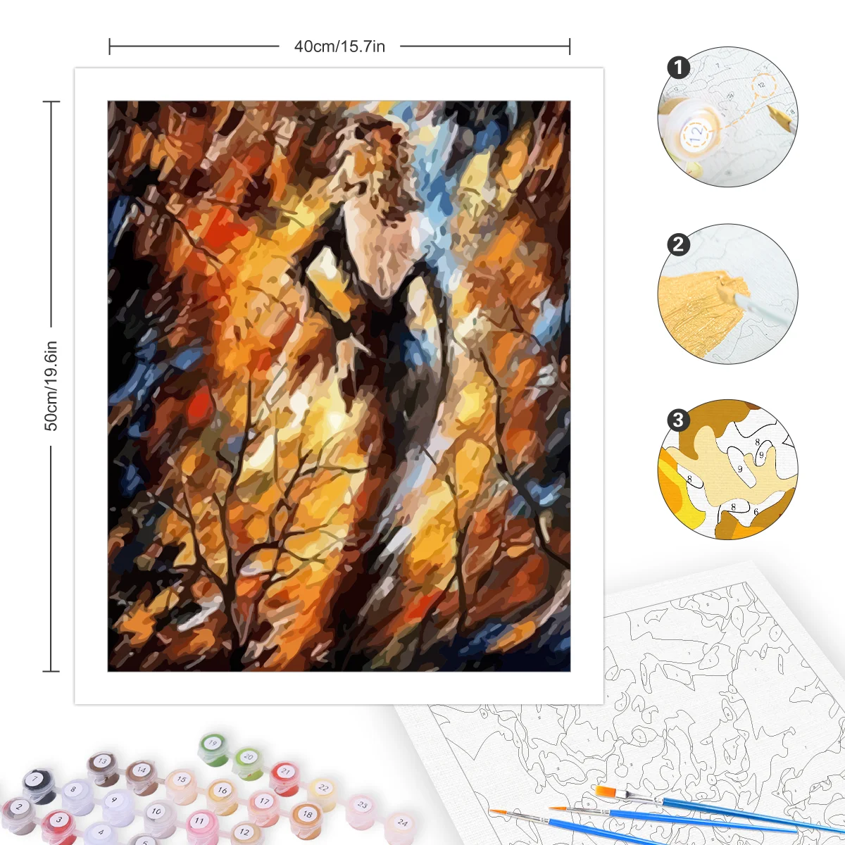 Painting By Numbers For Adults Kits Abstract Colorful Women Diy Gift Handmade Picture For Home Decors 40x50cm/16x20inch With