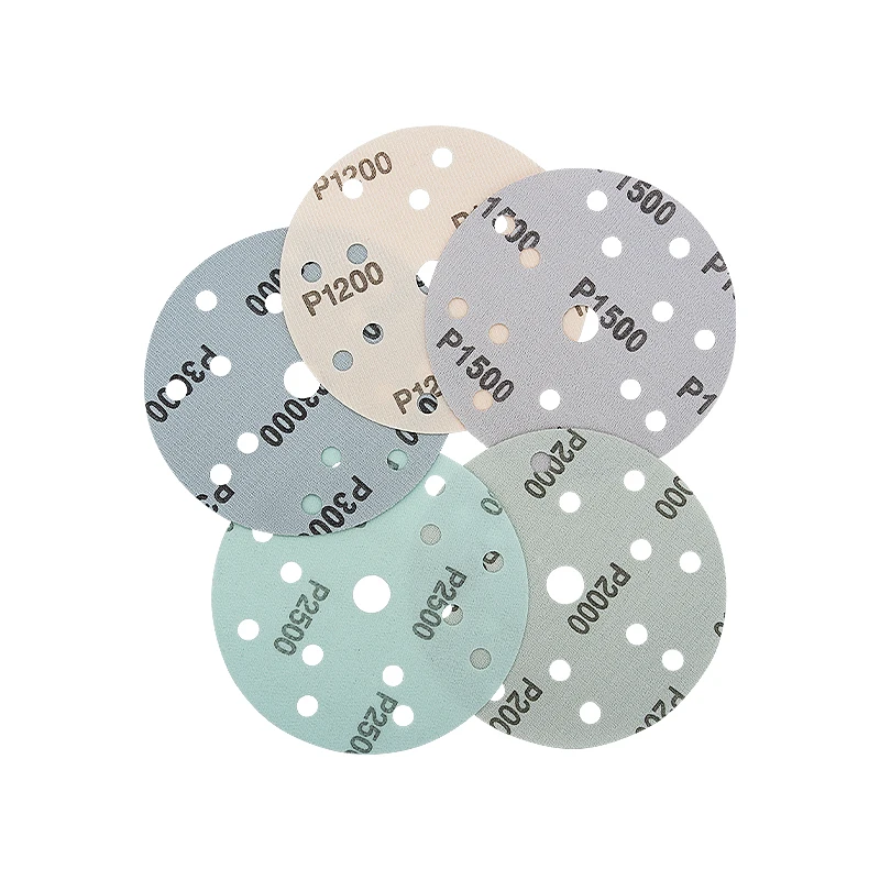 125 mm  7 holes 150mm 15 holes   Abrasive Polishing Sandpaper Sanding Disc Automotive Polishing Sheet Flexible Film Abrasive