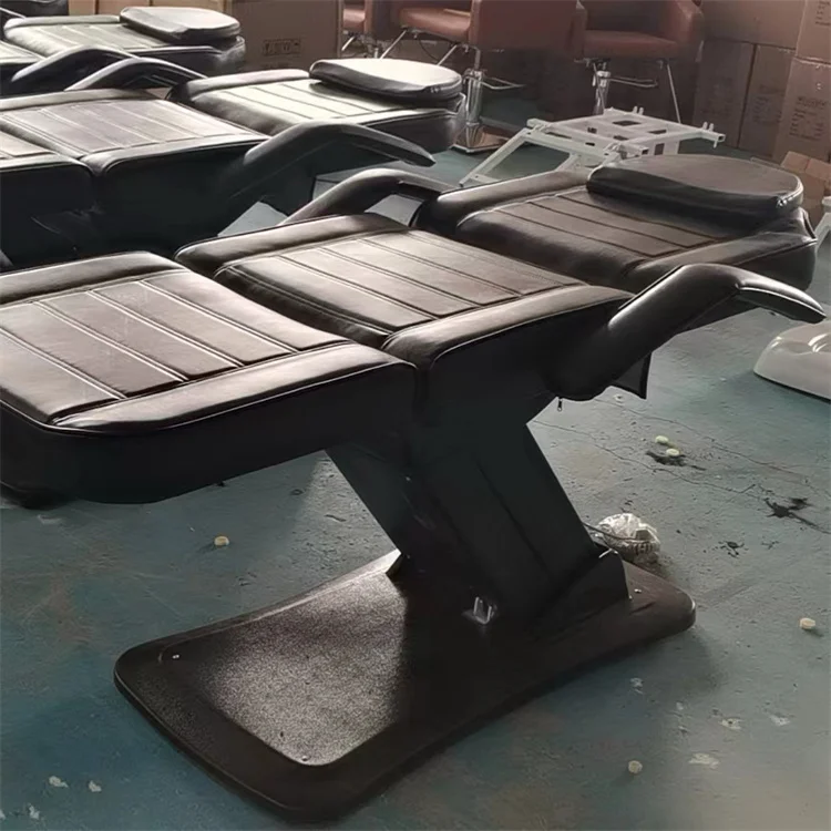 Kisen Cheap price electric beauty spa bed black massage table with 3 motors eyelash facial with CE for beautiful room salon furn