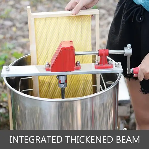 SIHAO Stainless Steel Manual Honeycomb Spinner Beekeeping 4 Frame Honey