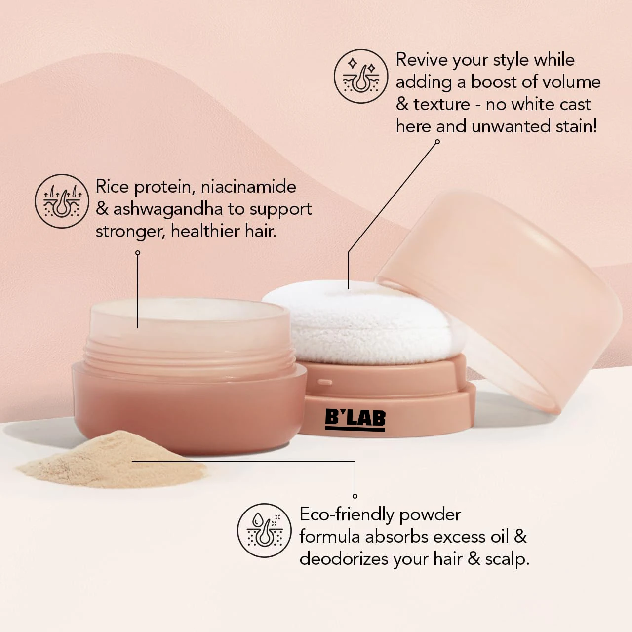 Private Label Vegan Hair Volume Powder Travel Size Non-Aerosol Hair Styling Women Bulk Spray Remove Oil Dry Shampoo Powder