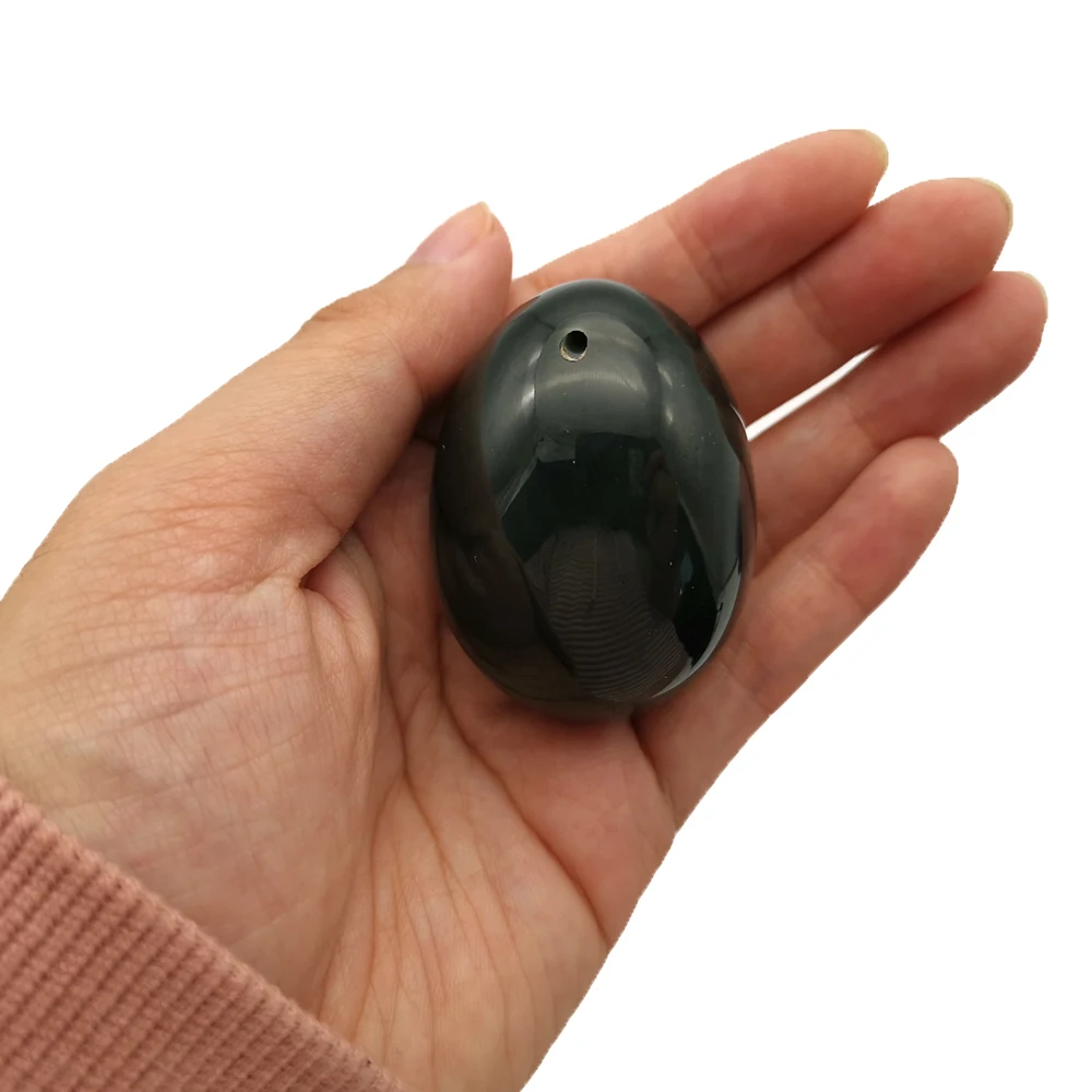 Natural Jade Nephrite Dark Green Yoni Eggs Crystal Vaginal Eggs Kegel Exercise Massage Yoni Egg For Women Vaginal Exercise