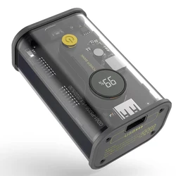 FRS New Product Transparent Digital Display Power Banks Fast Charging 10000mah Power Bank