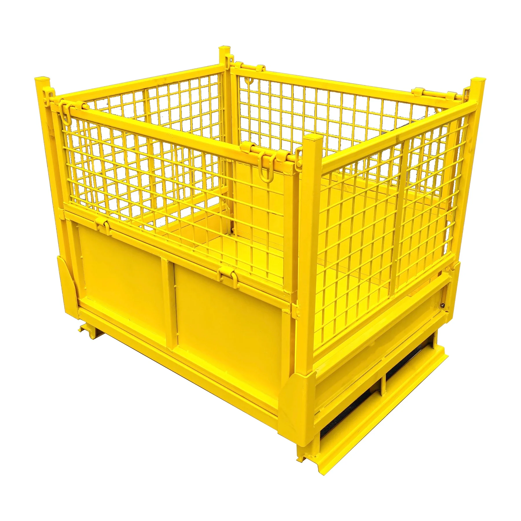 Durable Stackable Folding Korean storage Cage Warehouse Collapsible Metal Rack Storage Cage Wire Mesh Container Pallet