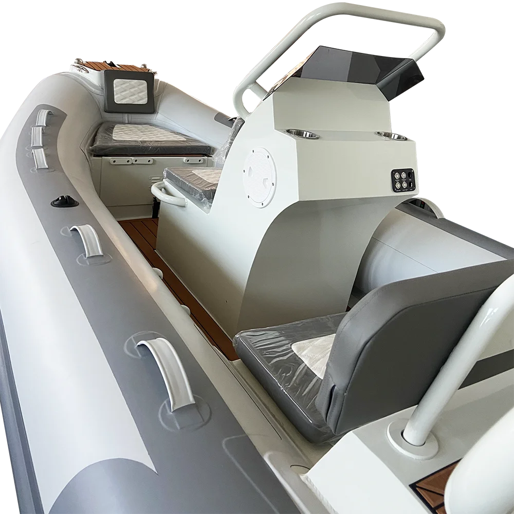 aluminum hull inflatable rhib boat DL390 13ft Luxury RIB sport boat