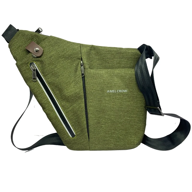 Custom logo off low MOQ black Or customize color anti theft waterproof korean tactical sling bag