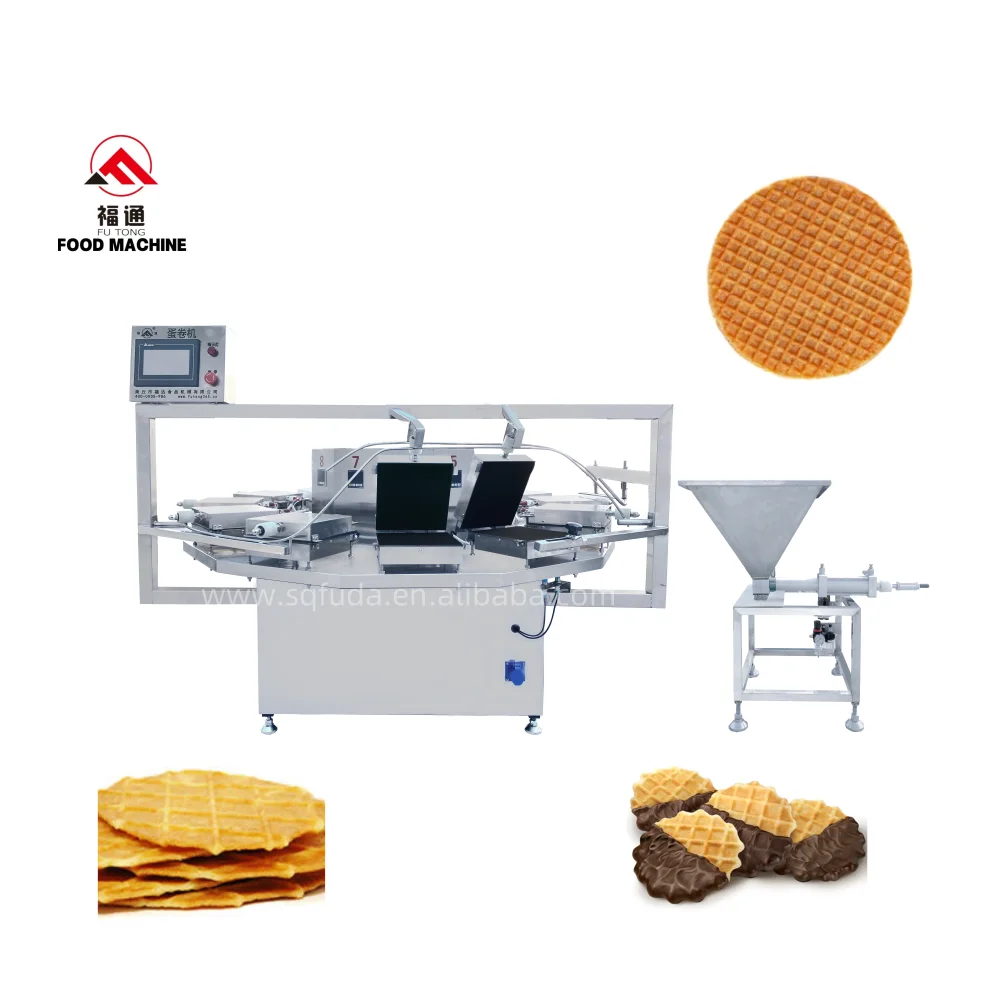 Factory support automatic waffle cookies making machine stroopwafels baking machine waffle maker