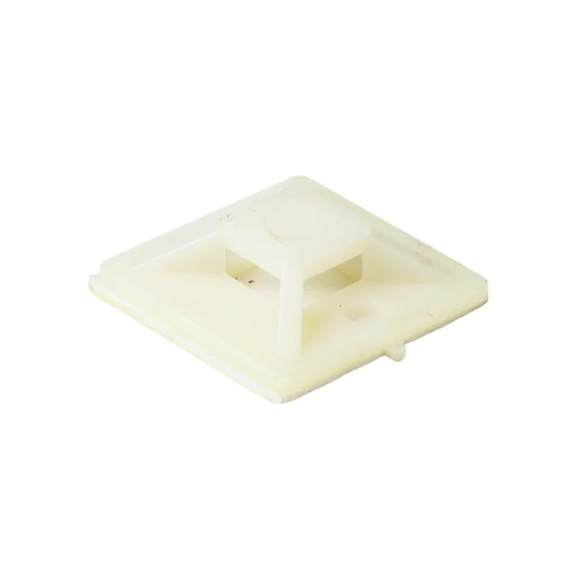 
 Новый бренд 2017 Белый самоклеющиеся Кабельные стяжки основание для крепления держателя  