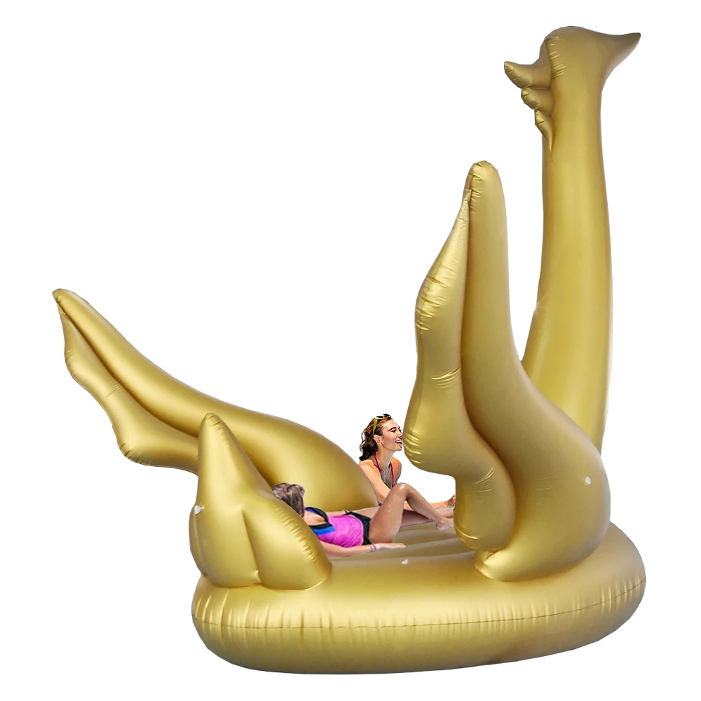 Custom Summer water fun inflatable floating island Large inflatable ride-ons party island inflatable pool float